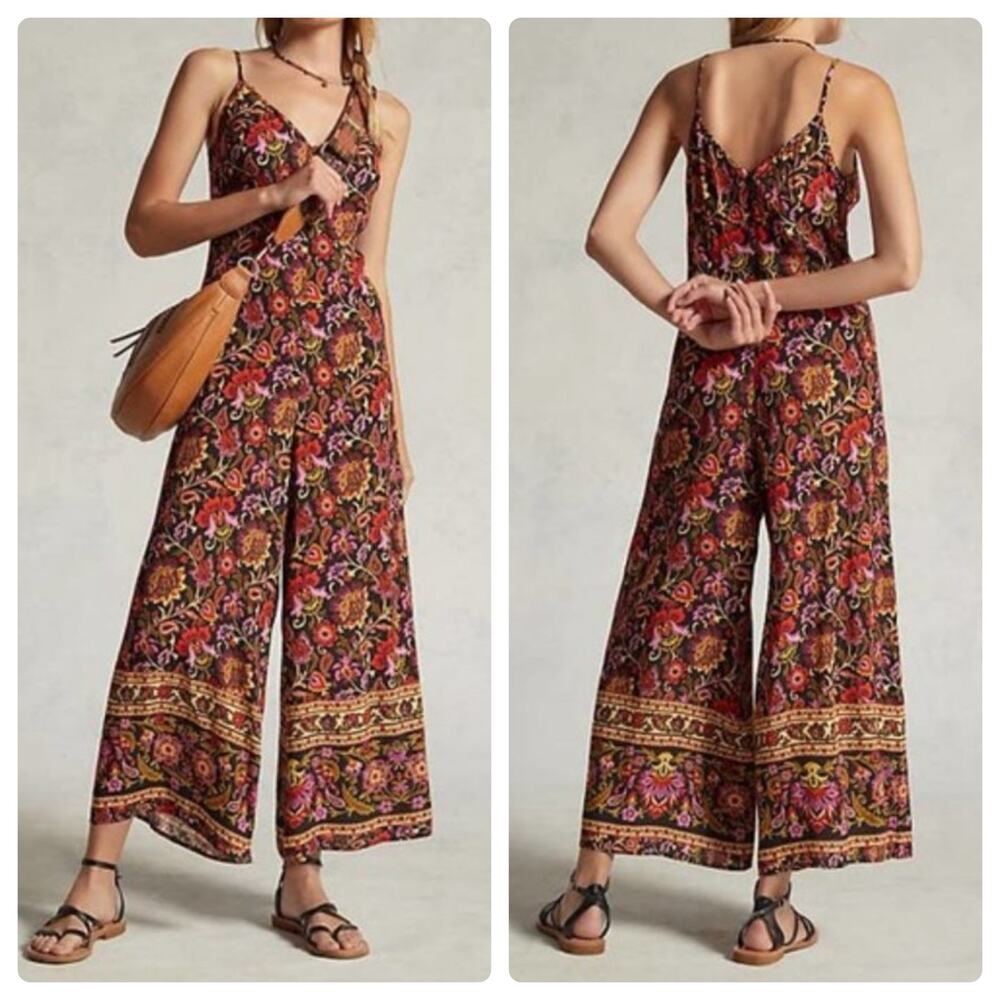 Anthropologie Multicolor Floral Jumpsuit